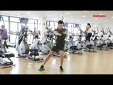 Lunge lateral con deslizamiento