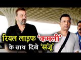 Sanjay Dutt अपने दोस्त Paresh Ghelani के साथ पहुंचे मुंबई एयरपोर्ट | Sanju Movie