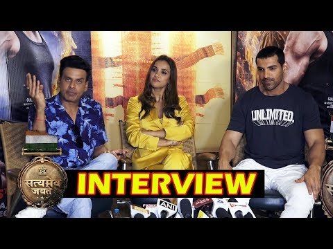 टीम SATYAMEV JAYATE ने की मीडिया से बाते | John Abraham, Aisha Sharma, Manoj Bajpai