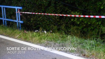 Couvin: sortie de route à Brûly