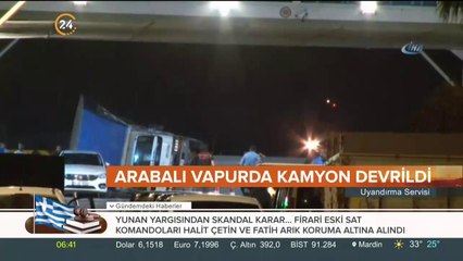 Arabalı vapur boşaltıldı