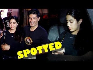 Download Video: Janhvi Kapoor और Manish Malhotra एक साथ पहुंचे बांद्रा डिनर करने