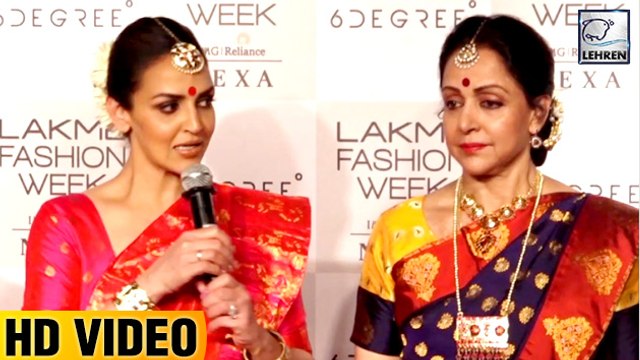 ANGRY Isha Deol Embarrasses Hema Malini In Front Of Media | Lakme Fashion Week 2018