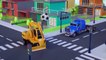 Excavator, Fire Truck, Police Car, Container Truck for Childrren - Excavator Play Soccer Balls