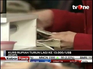 Rupiah Kembali Melemah di Level Rp13.000