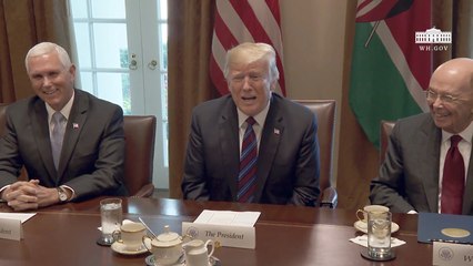 Trump Tells Kenya President That Stock Market Is Soaring and He Suggests Sharing The Wealth