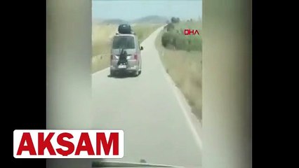 Otoyolda dehşete düşüren görüntü