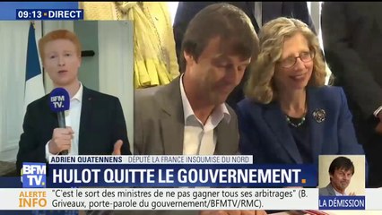 "Tout le système Macron est en état de décomposition." Quatennens qualifie de "sanction" la démission de Hulot