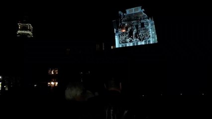 Mons: les essais du mapping prévu pour les commémorations