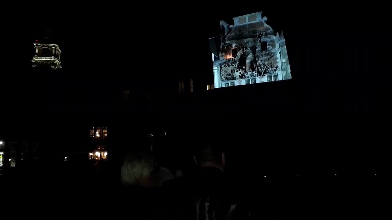 Mons: les essais du mapping prévu pour les commémorations