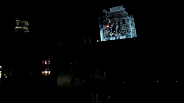 Mons: les essais du mapping prévu pour les commémorations