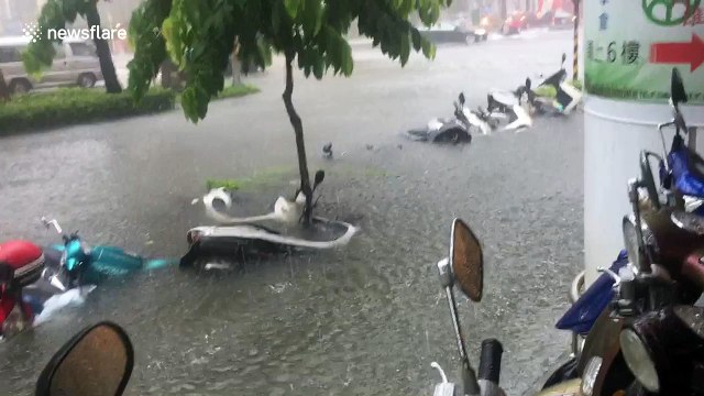 Torrential rain and severe flooding kills six in central and southern Taiwan