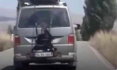 Genç Kız Hareket Halindeki Minibüsün Arkasına İple Bağlanmıştı, Şoför Gözaltında Alındı