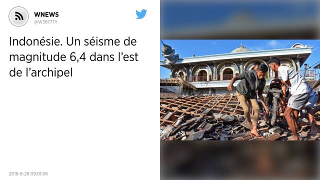 Indonésie. Un séisme de magnitude 6,4 dans l’est de l'archipel.