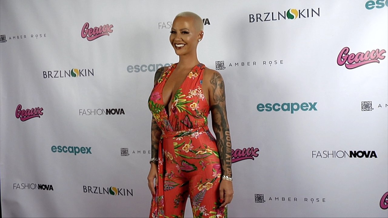 Amber Rose at her Official App Launch Party Pink Carpet