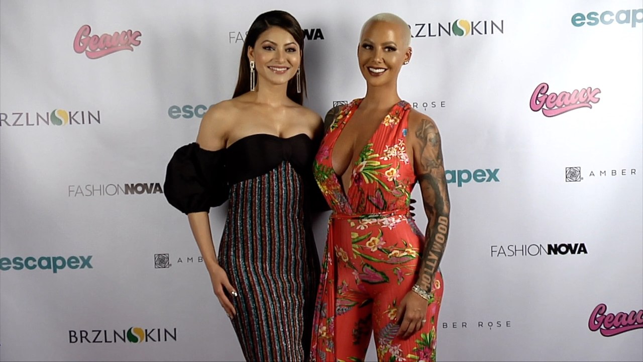 Urvashi Rautela and Amber Rose "Amber Rose's Official App" Launch Party Pink Carpet