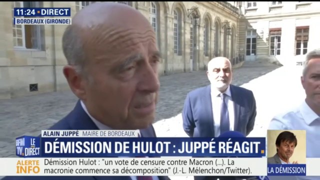 Alain Juppé assure qu'il n'a aucune ambition gouvernementale après la démission de Nicolas Hulot