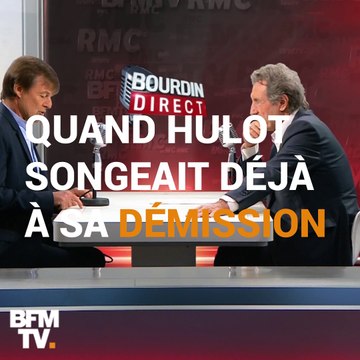 Quand Nicolas Hulot songeait déjà à sa démission en mai dernier