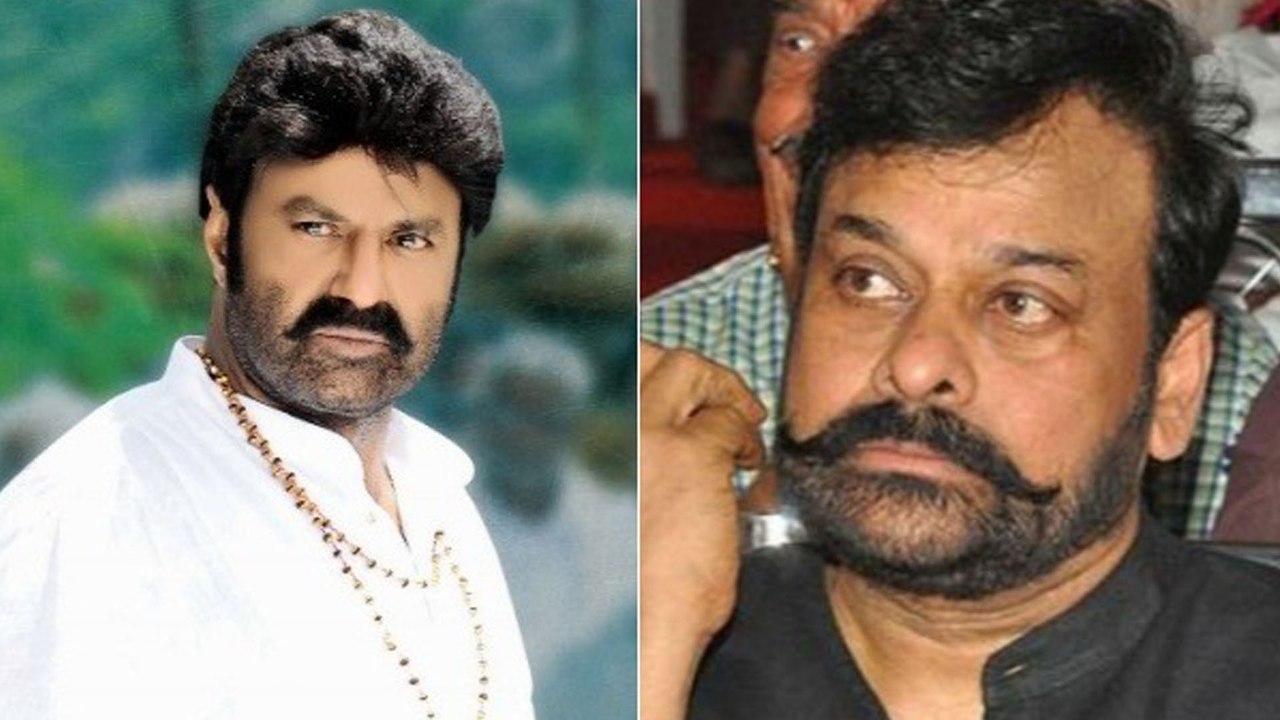 Balakrishna Meets  Chiranjeevi In Sye Raa Sets