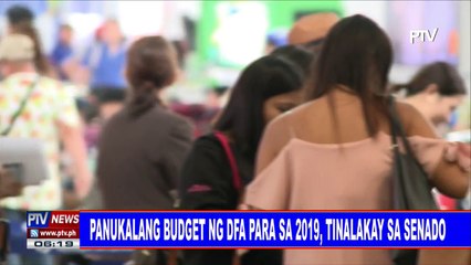 Panukalang budget ng DFA para sa 2019, tinalakay sa Senado