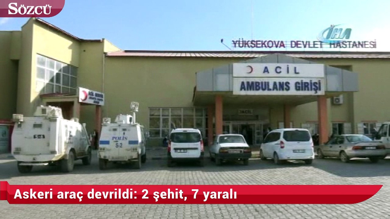 Askeri araç devrildi 2 şehit, 7 yaralı