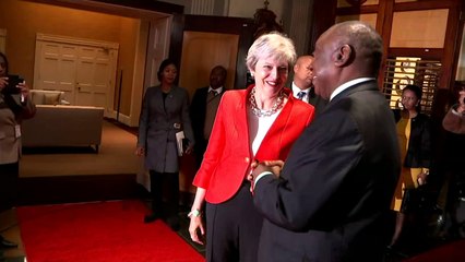 Theresa May meets with President Cyril Ramaphosa