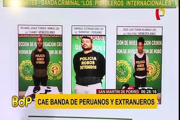 SMP: capturan a miembros de banda criminal 'Los pistoleros internacionales'
