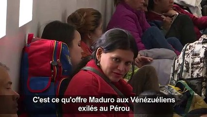 Maduro offre un billet retour à des Vénézueliens exilés au Pérou