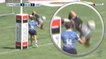 Un joueur de Rugby à 7 s'offre un salto arrière au moment de marquer