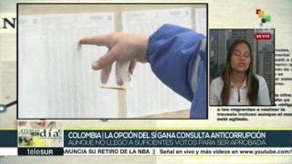 Colombia: gana Sí en consulta anticorrupción; no será aprobada
