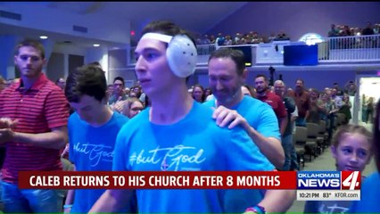Teen Makes Incredible Return to Oklahoma Church Months After Being Seriously Injured in Car Crash