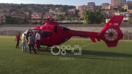 Ora News - Sarandë, i helmuari me fostoksinë niset me helikopter drejt Tiranës