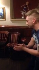 Dared my mate to jump over a pub table