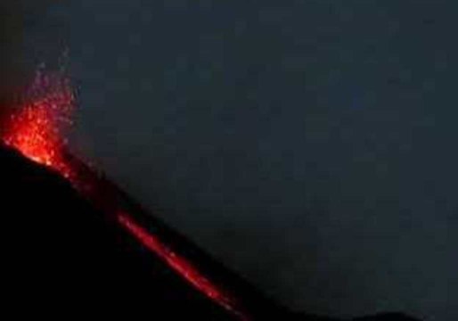 Lava Streams Down the Slopes of Italy's Mount Etna