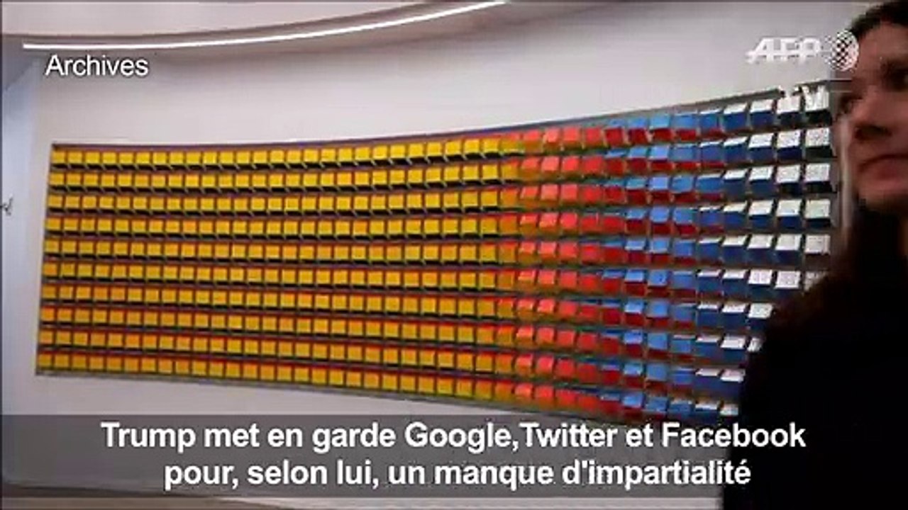 Google, Twitter et Facebook "doivent faire attention" (Trump)
