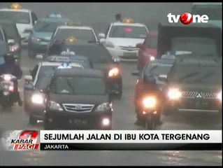 Hujan Deras, Sejumlah Jalan di Jakarta Tergenang