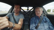 Rod Laver and Mark Webber driving the Porsche 911 GT3 RS