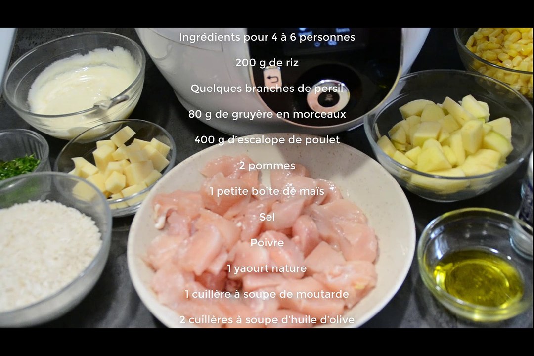 Salade composée riz poulet cookeo