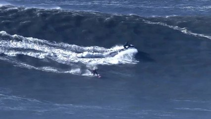 Adrénaline - Surf : Women's XXL Biggest Wave Record Contender- Justine Dupont at Nazare