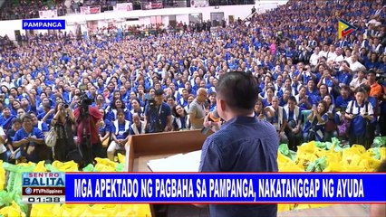 Mga apektado ng pagbaha sa Pampanga, nakatanggap ng ayuda