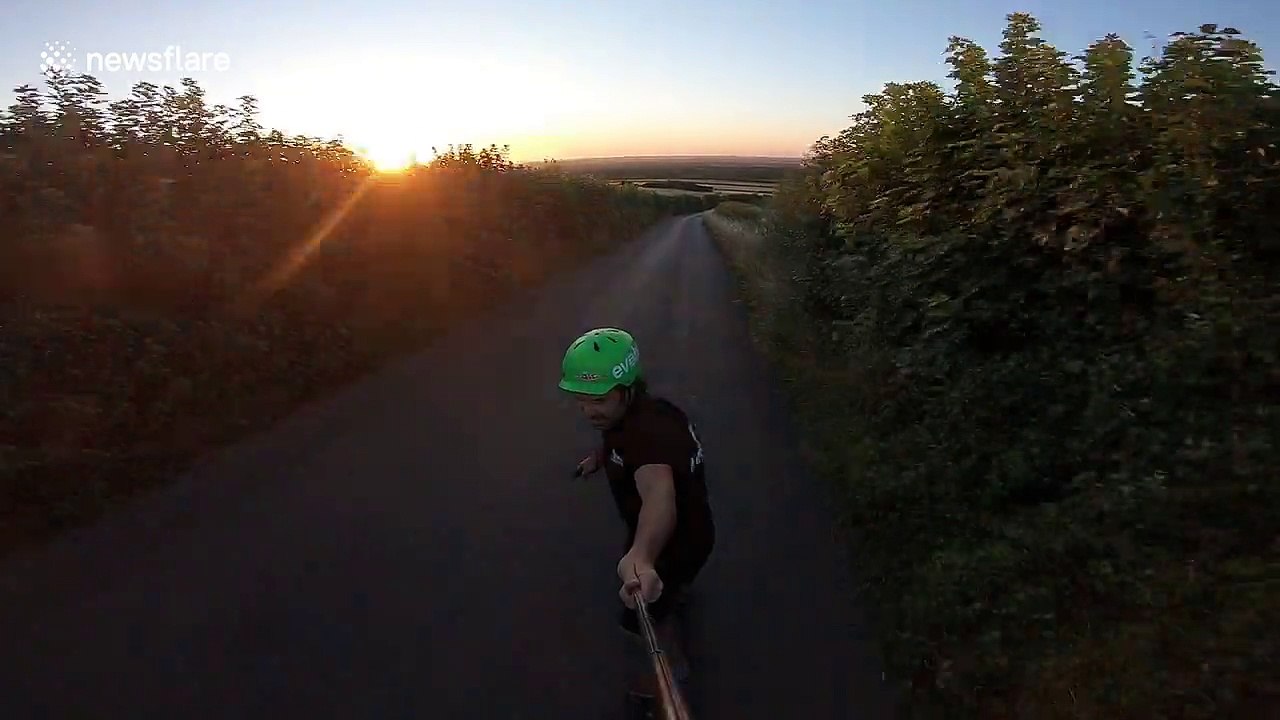 UK man sets uphill speed precedent for electric skateboard