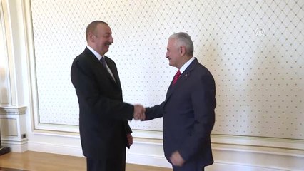 TBMM Başkanı Yıldırım, Azerbaycan Cumhurbaşkanı Aliyev ile Görüştü