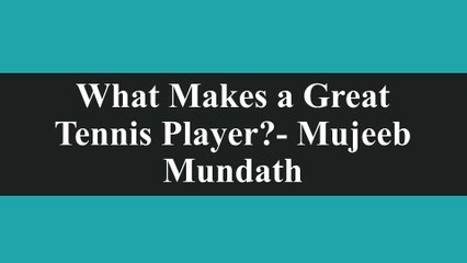 Most Inspirational Tennis Player in New Zealand-Mujeeb Mundath