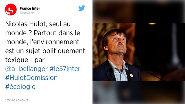 Démission de Nicolas Hulot.