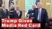 Trump Gives Red Card To Media During Fifa President Meeting
