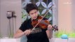 راسل الغزي.. طالب موهوب يبدع في العزف على الكمان