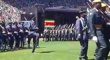 Zimbabwe Defence Forces Parade at the National Sports Stadium during the inauguration of Emmerson Mnangagwa as president of Zimbabwe. #voazimvotes