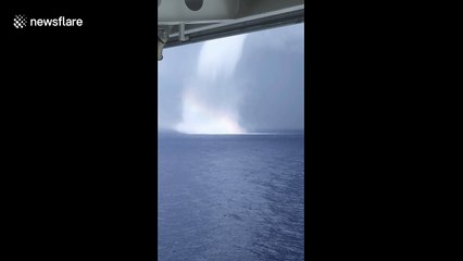 Tourist from New York films huge waterspout off Greek coast from cruise ship
