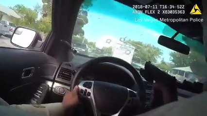 La réaction d'un policier américain qui se fait tirer dessus à Las Vegas