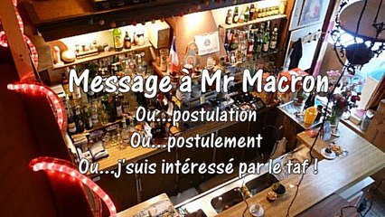 Brèves de comptoir -  Message personnel à Mr Macron